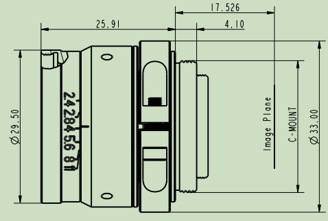 1″ Industrial Lens HR10M25A